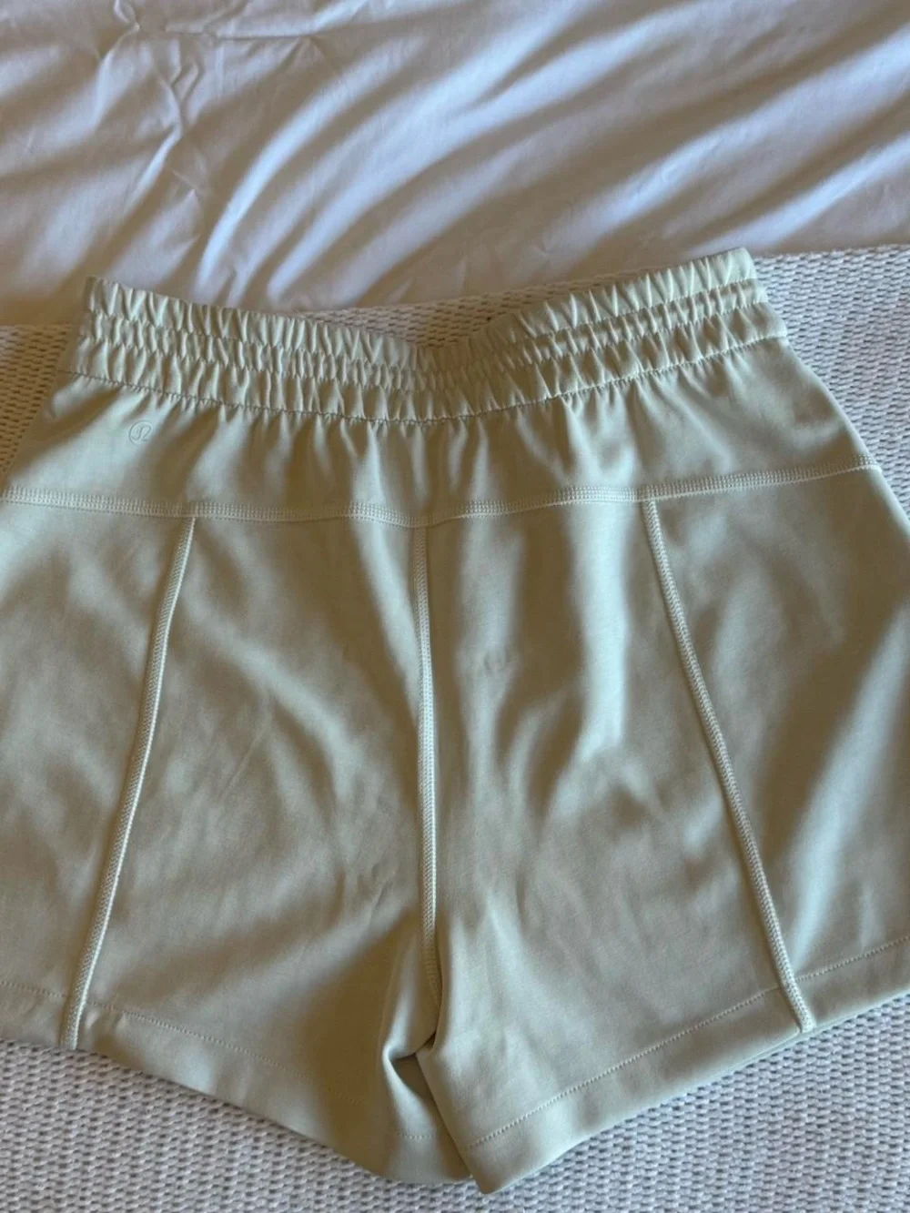 Lululemon Softstream Short with adjustable waistband. Color: Bone